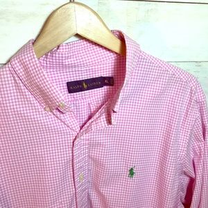 Ralph Lauren XL pink checked dress shirt